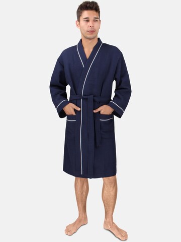 normani Short Bathrobe 'Bali' in Blue