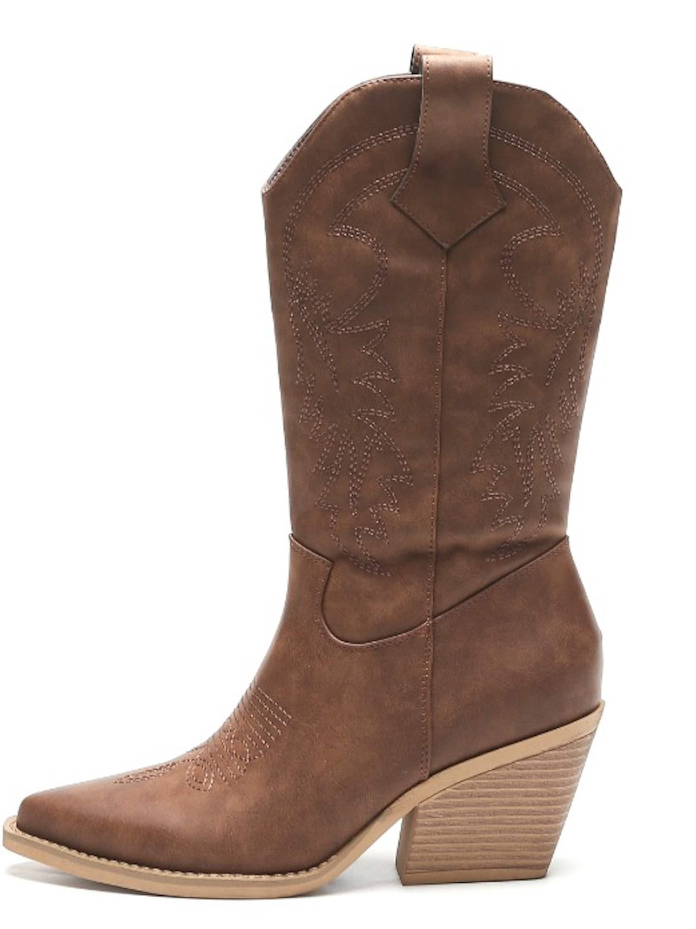 Bottes de cowboy Smile Favorites en marron : devant