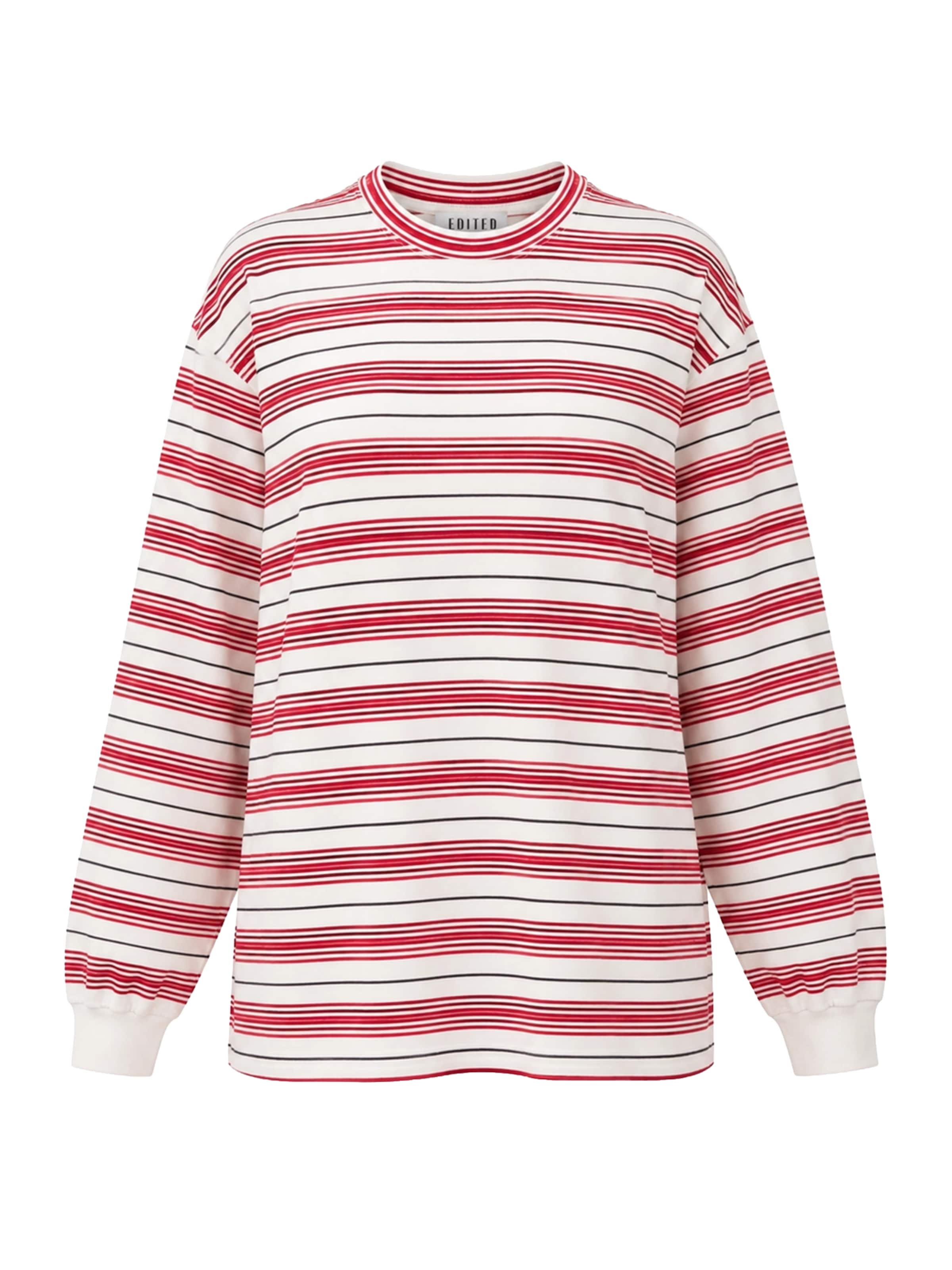 EDITED Shirt 'Vala' in XS in rot / weiß, Produktansicht