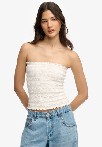 Haut Superdry & Co en blanc : devant