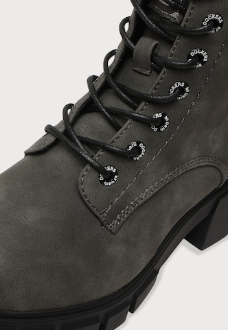 Dockers by Gerli Šněrovací kozačky – šedá