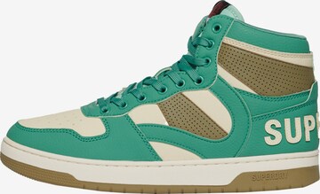 Superdry High-Top Sneakers in Green: front