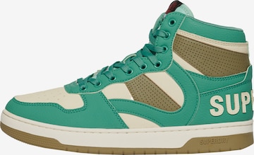 Superdry Sneakers hoog in Groen: voorkant