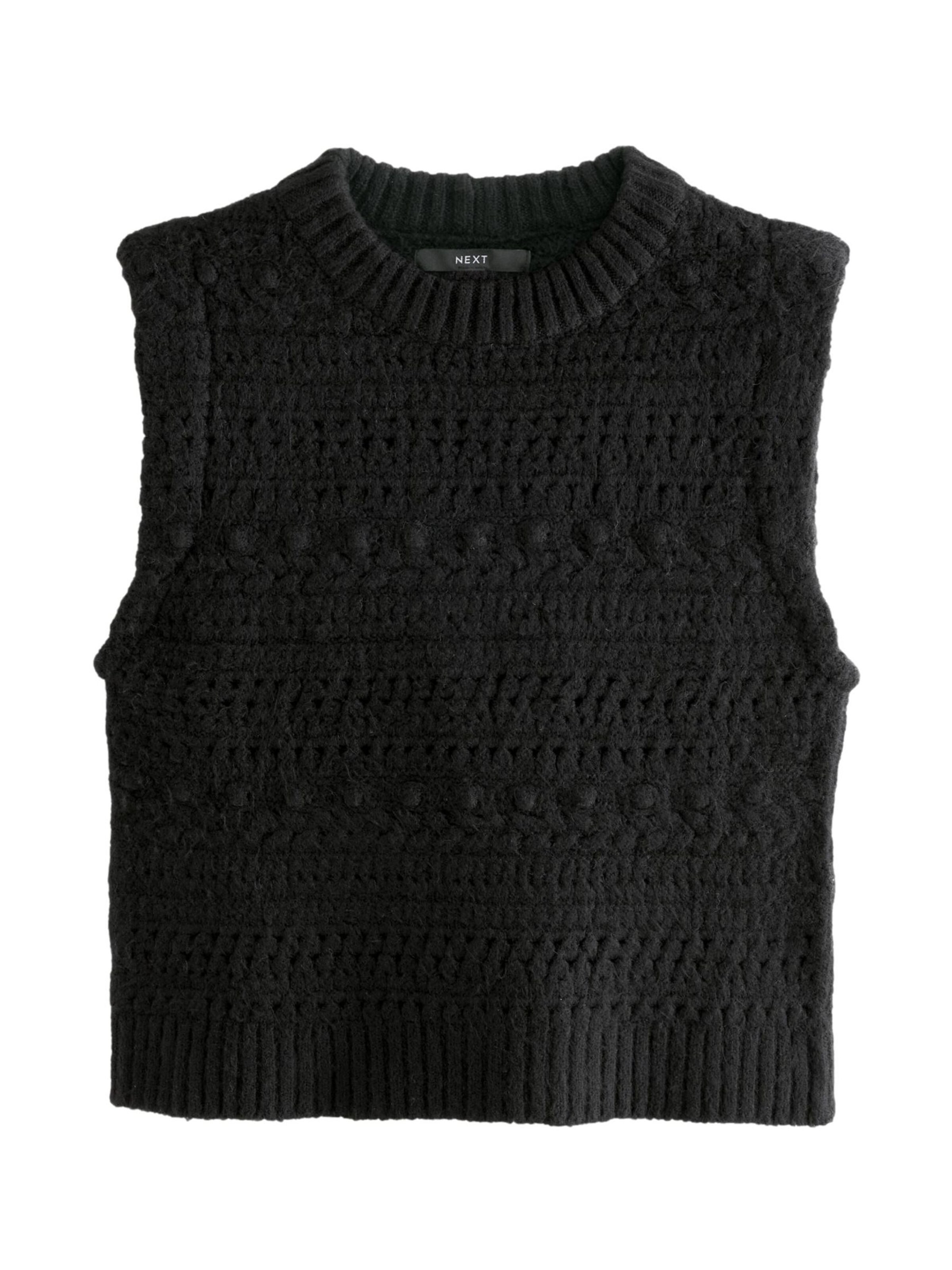 Next Sticktop in Schwarz: Vorderseite