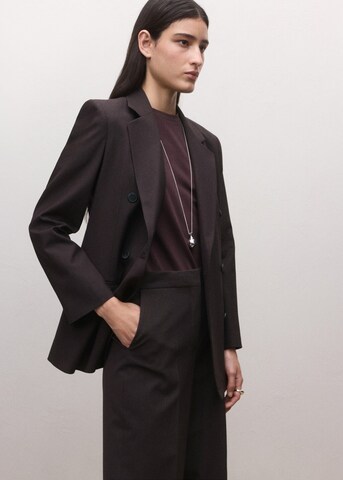 MANGO Loose fit Pleated Pants 'Helsinki' in Black