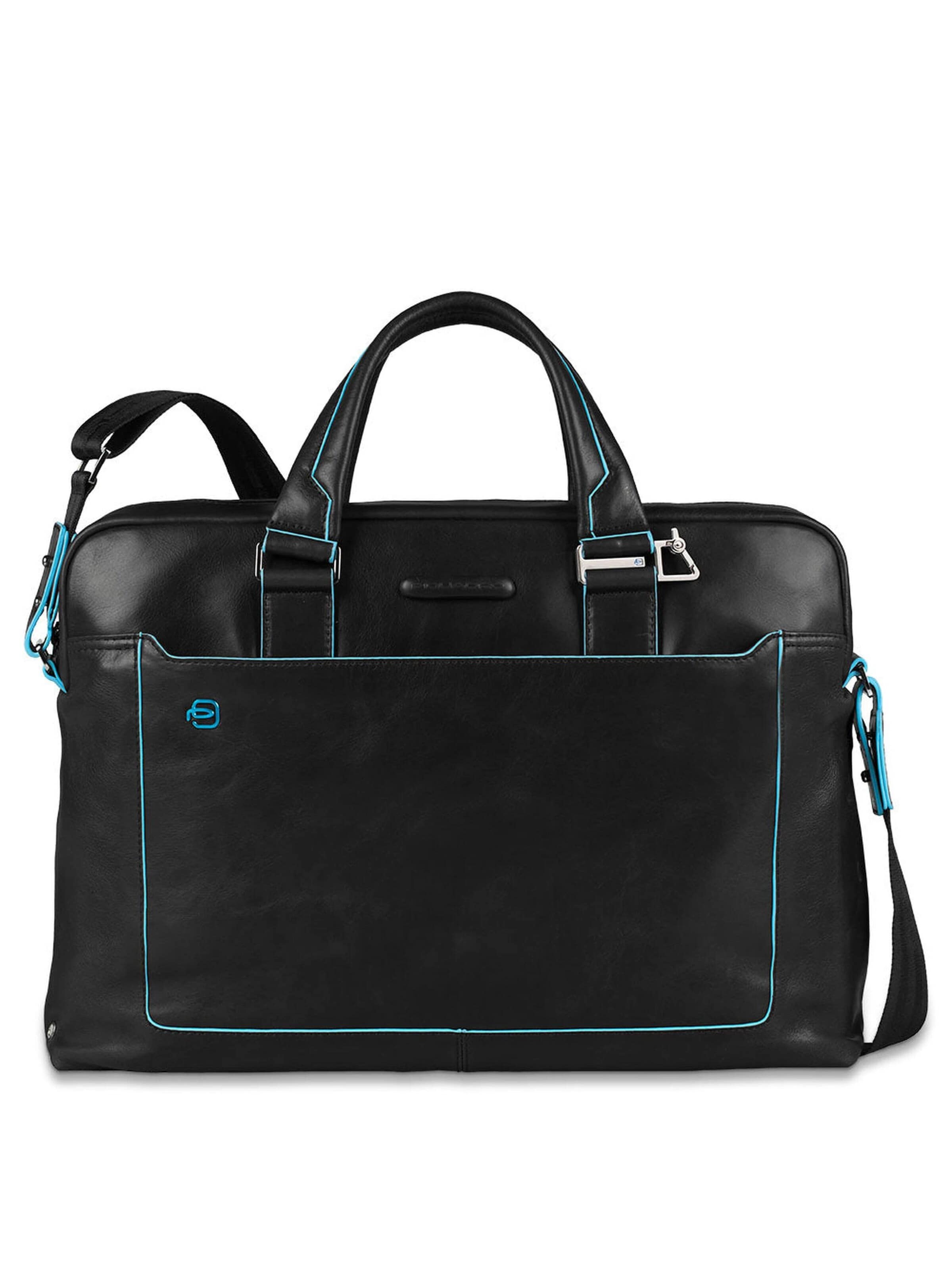 Sac d’ordinateur portable Piquadro en noir : devant