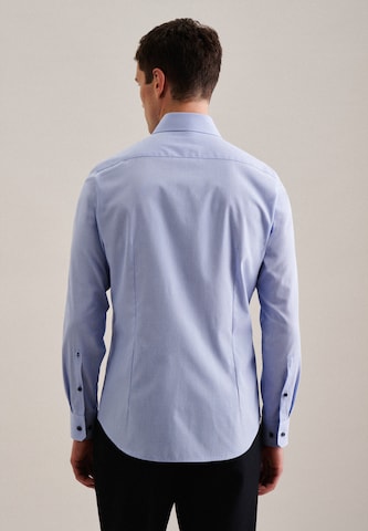 SEIDENSTICKER Slim Fit Hemd 'Patch3' in Blau