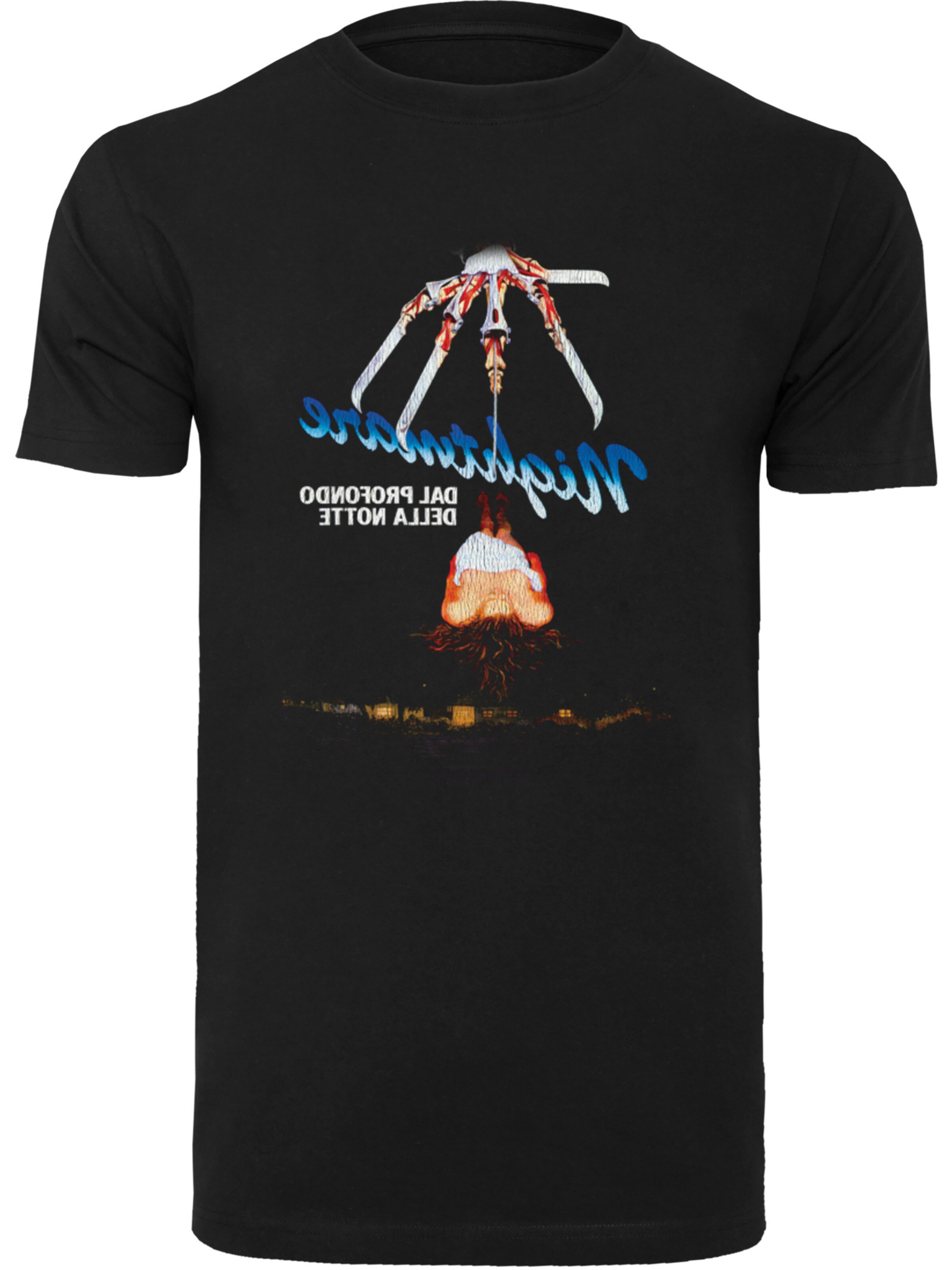 T-Shirt 'Nightmare On Elm Street Italian Movie Poster' F4NT4STIC en noir : devant