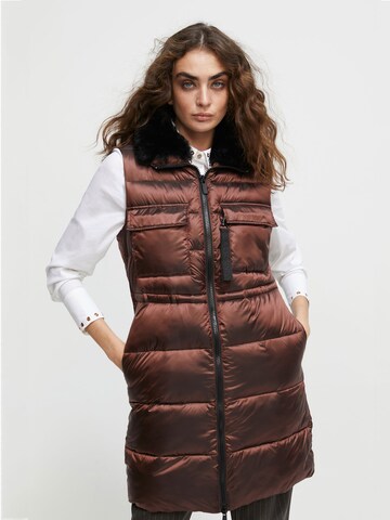 Lola Casademunt Bodywarmer in Bruin: voorkant