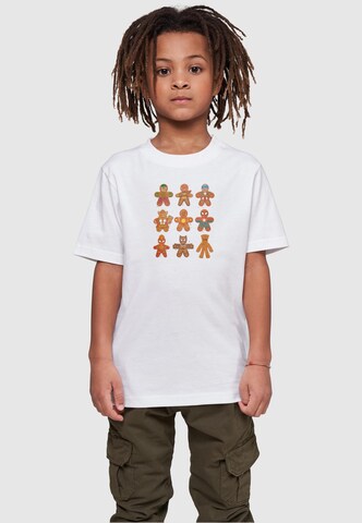 ABSOLUTE CULT Shirt 'Kids Marvel Universe - Christmas Gingerbread Avengers' in Wit: voorkant