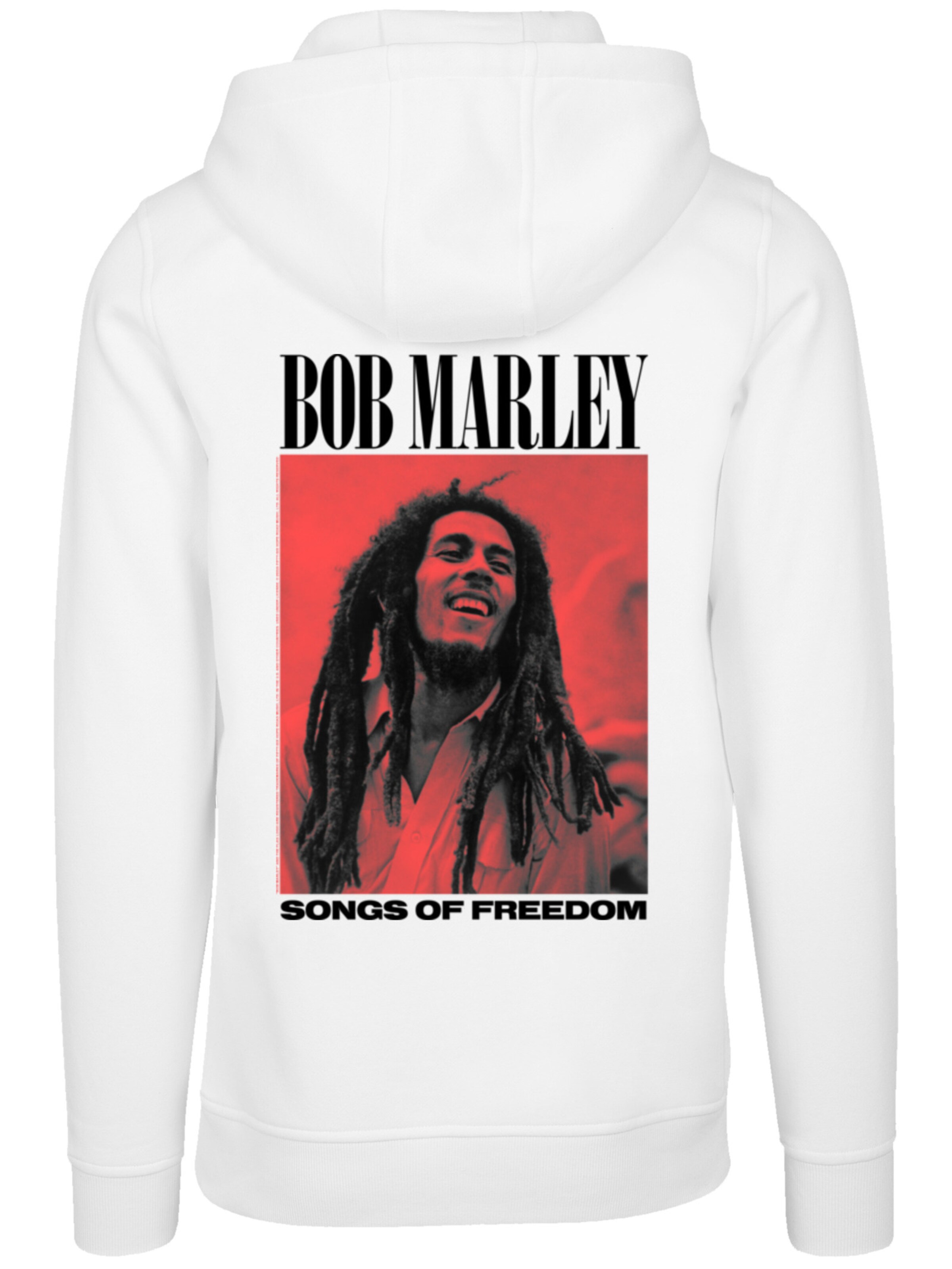 Sweat-shirt 'Bob Marley Songs Of Freedom Reggae Music' F4NT4STIC en blanc