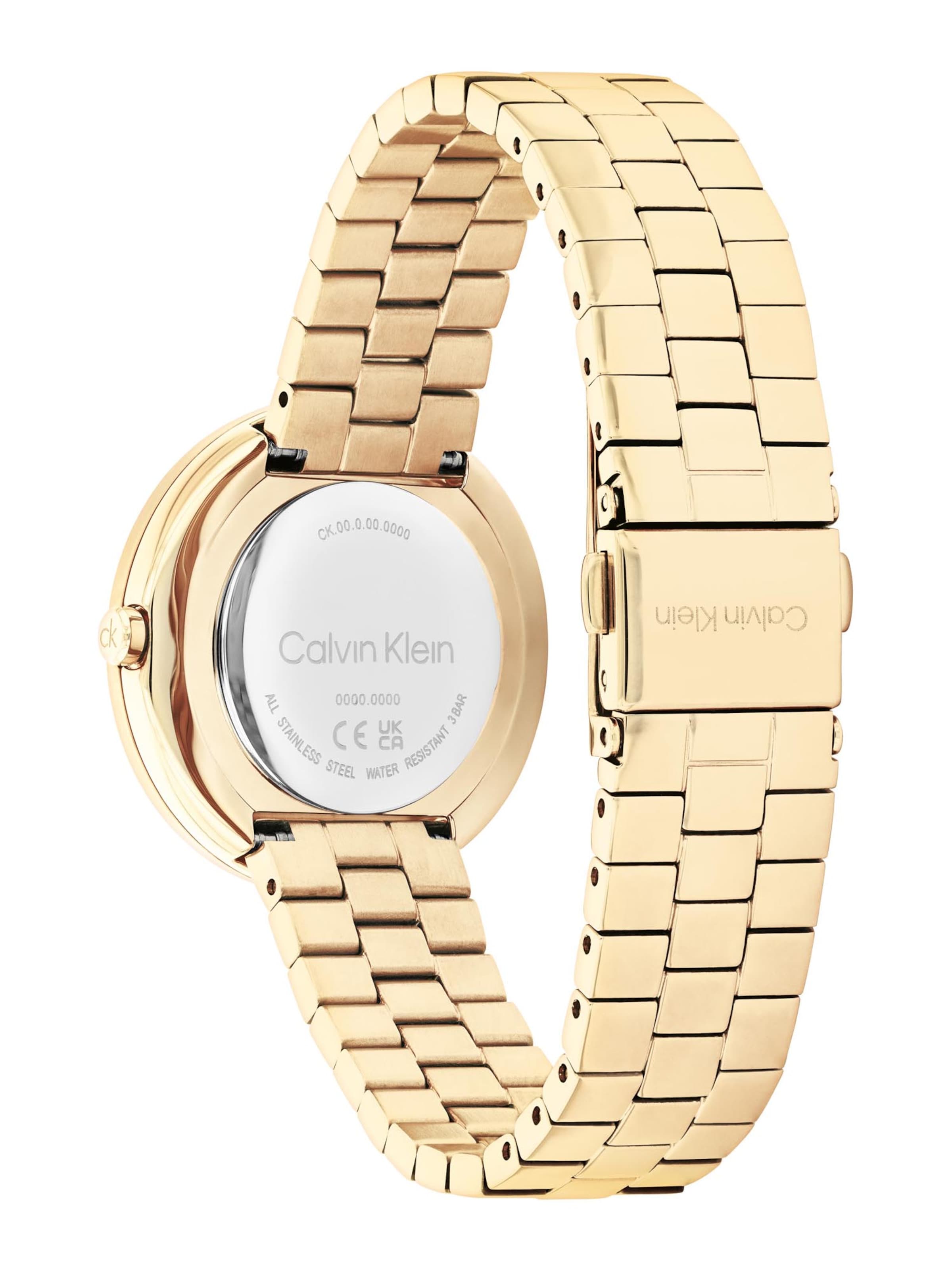 Calvin Klein Analogové hodinky 'TWISTED BEZEL' – zlatá