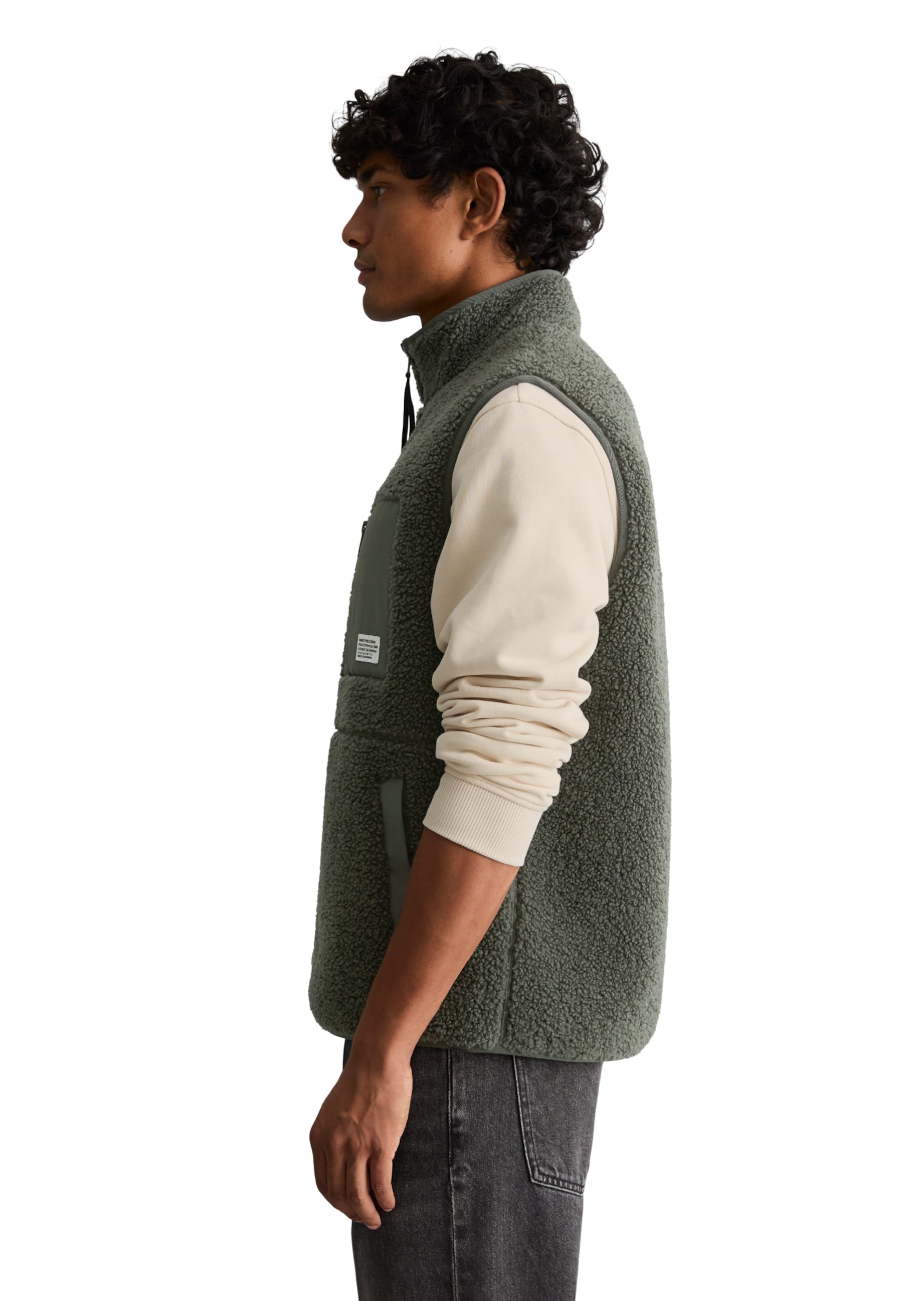 Marc O'Polo DENIM Vest in Green: side