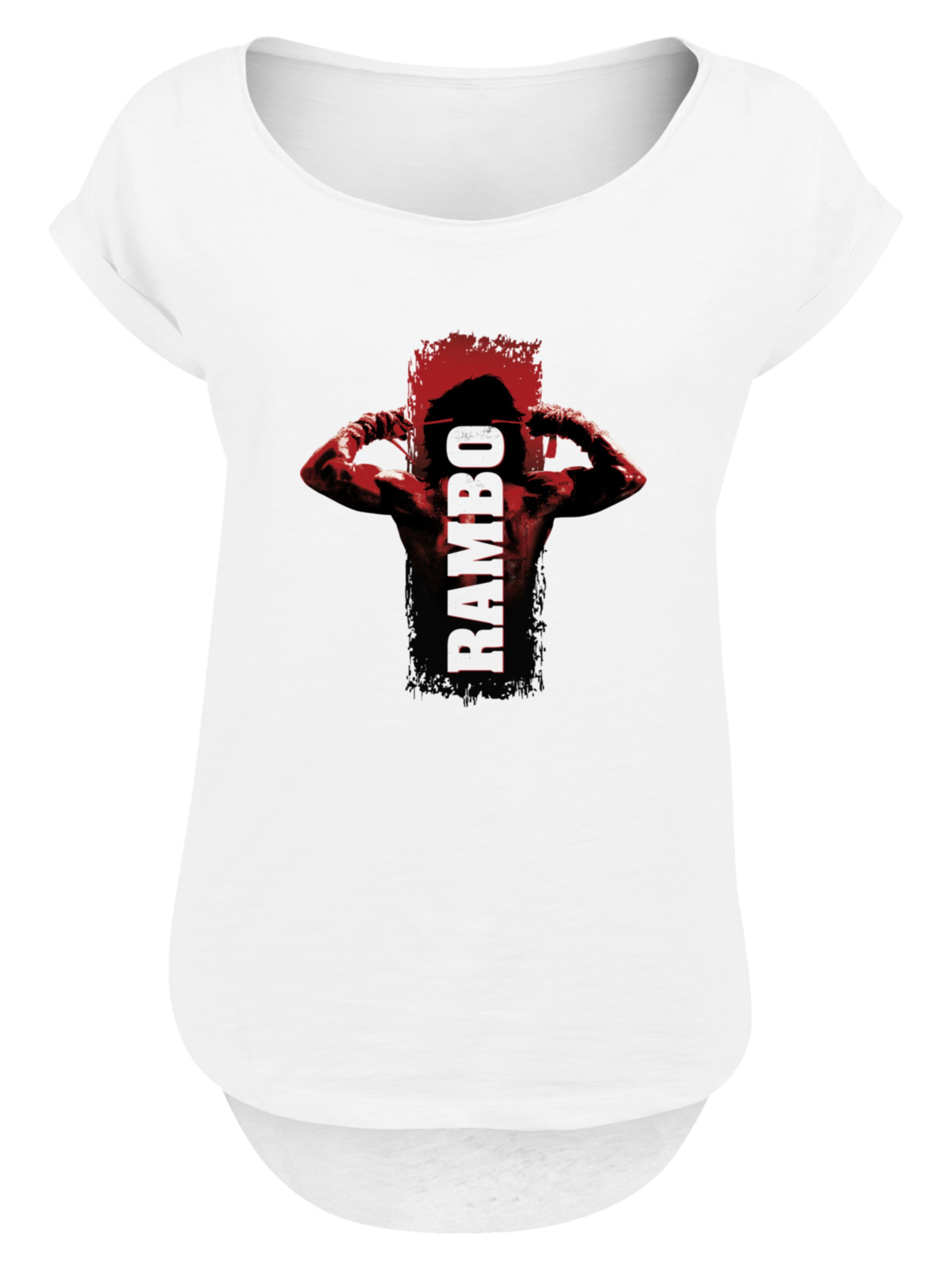 F4NT4STIC Shirt 'Rambo III Tying Sweatband' in White: front