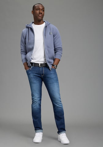 DELMAO Sweatjacke in Blau