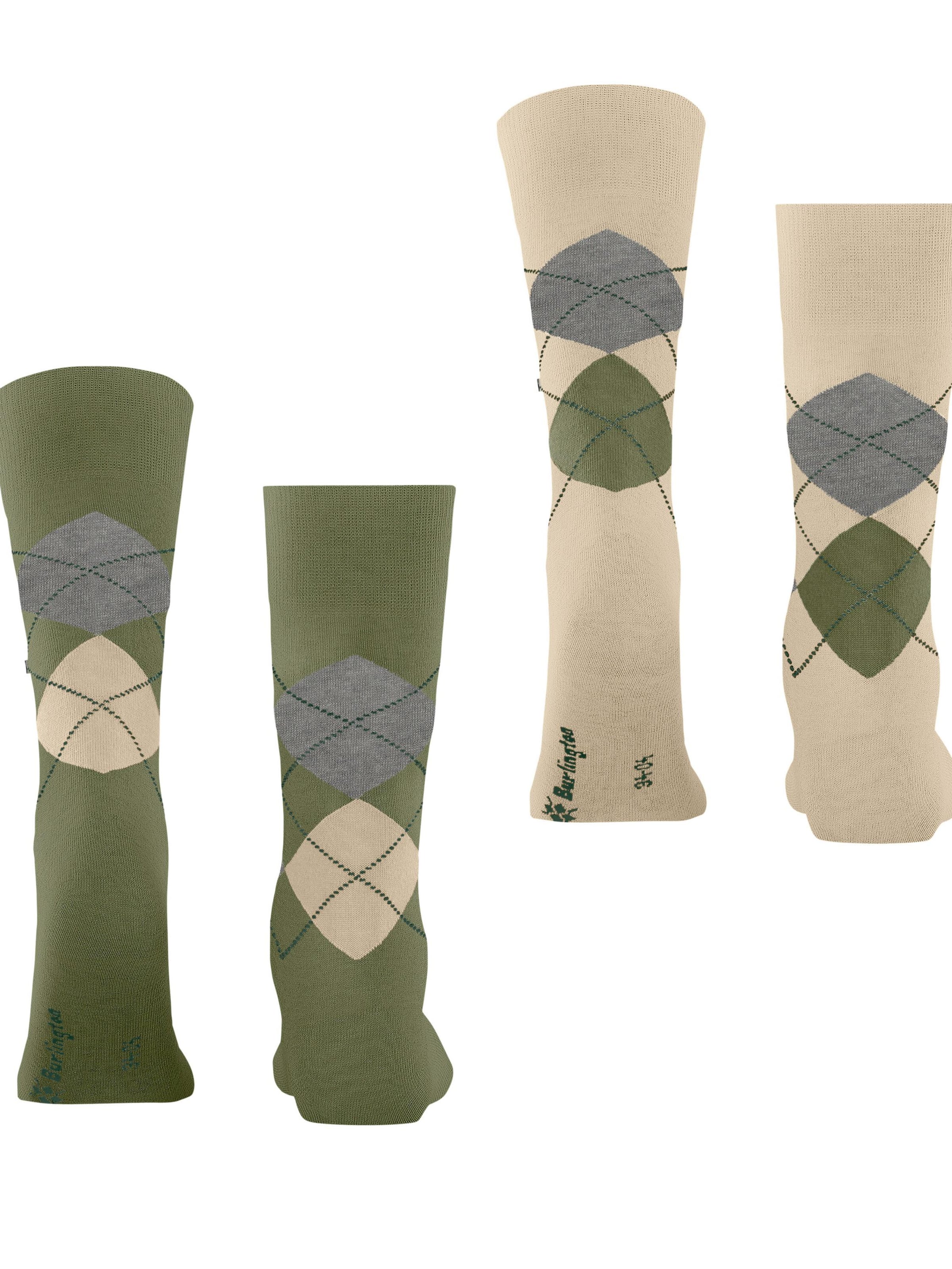 BURLINGTON Socks 'Everyday Argyle' in Green