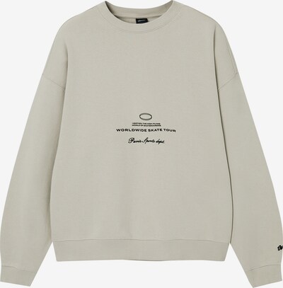 Pull&Bear Sweater majica u sivkasto bež / crna, Pregled proizvoda
