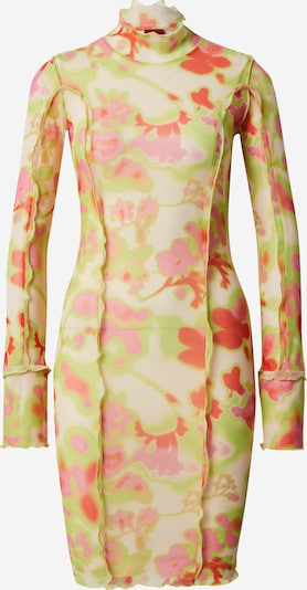 HUGO Haljina 'Naviola' u sivkasto zelena / roza / crvena, Pregled proizvoda