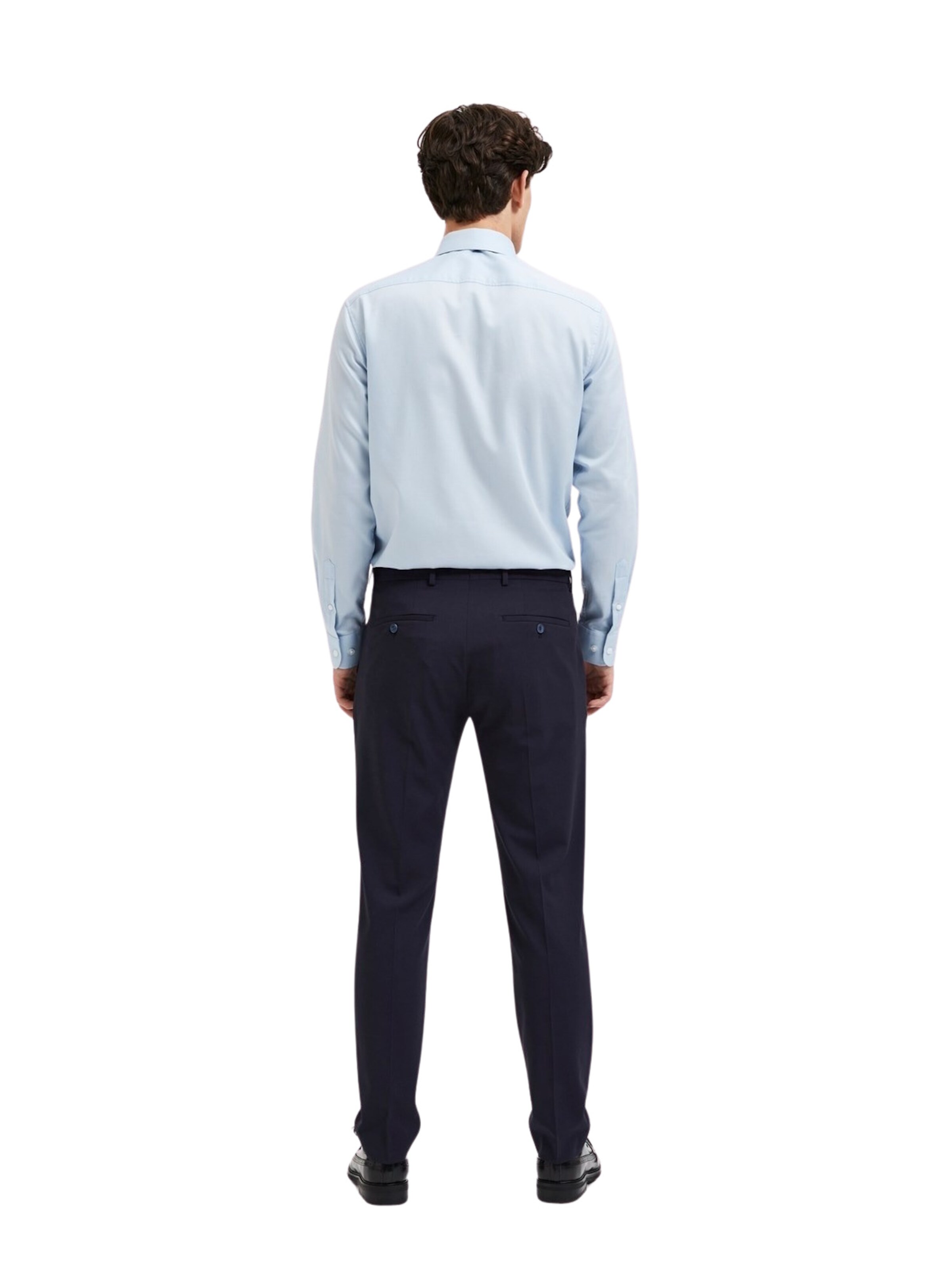 SELECTED Slimfit Bukser med fals 'SLHLiam' i blå