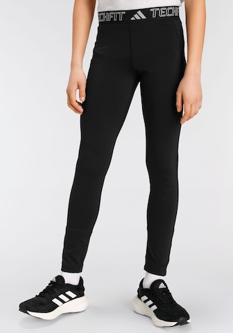 ADIDAS SPORTSWEAR Skinny Workout Pants 'Aeroready Techfit Long' in Black: front