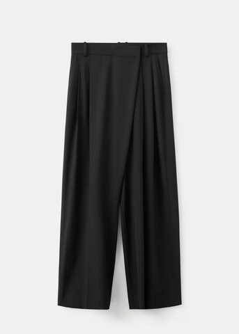 MANGO Wide leg Pleat-Front Pants 'Anna' in Black