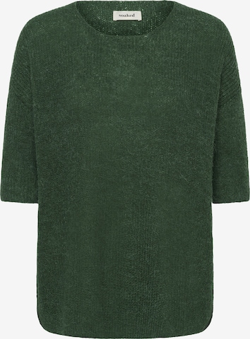 SOAKED IN LUXURY Pullover 'SLTuesday' in Grün: Vorderseite