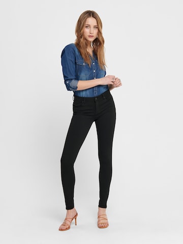 ONLY Skinny Jeans 'CARMEN' in Zwart