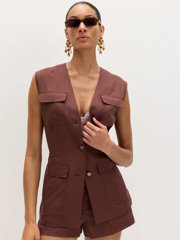 Gilet Marks & Spencer en marron : devant