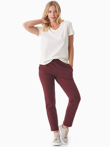 Organication Slim fit Trousers in Red