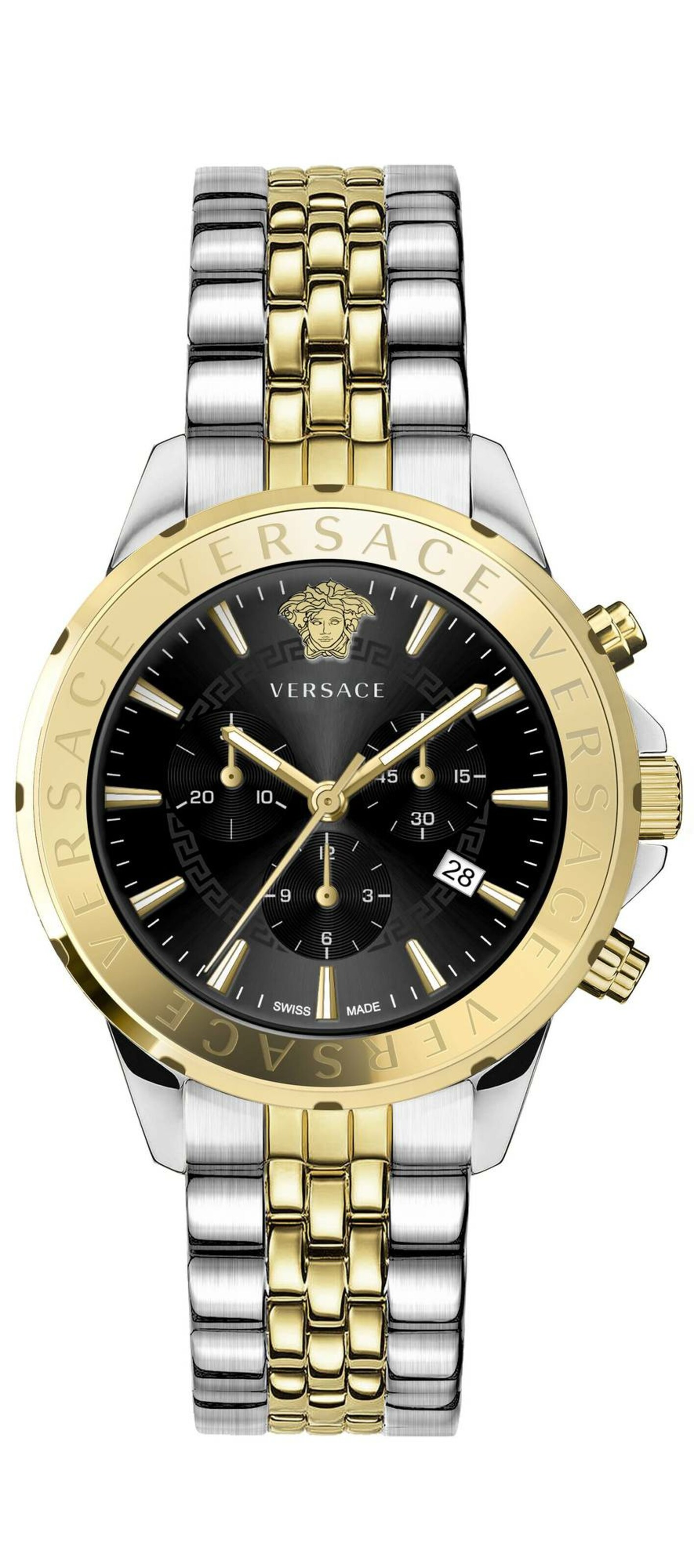 VERSACE Analoguhr 'Signature' in Gold: Vorderseite