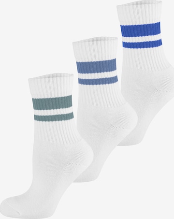 Chaussettes ' Frotteesohle ' Nur Die en blanc : devant