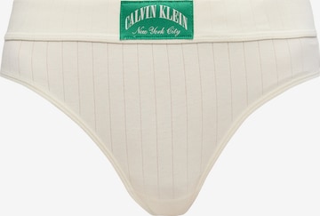 String Calvin Klein Underwear en blanc : devant
