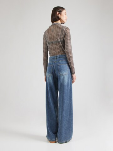 OBJECT Wide Leg Jeans 'OBJRAMINA' i blå