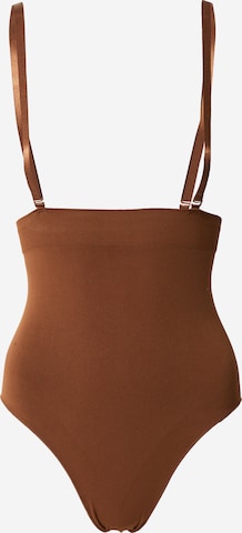 Hunkemöller - Body moldeador en marrón: frente