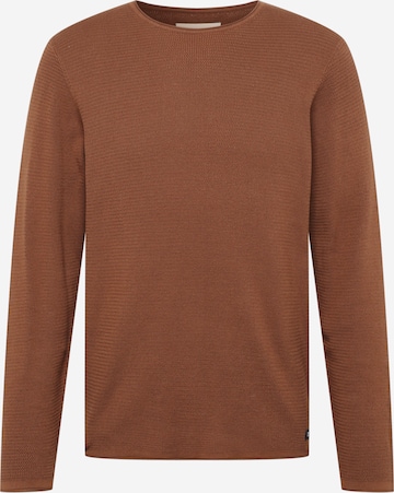 TOM TAILOR DENIM Sweater in Brown: front