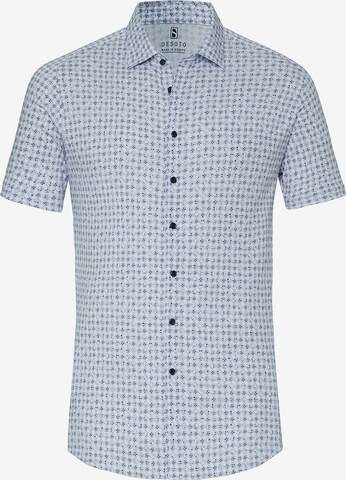 DESOTO Slim fit Button Up Shirt in Blue: front