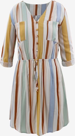 AIKI KEYLOOK Shirt dress in Mixed colours: front