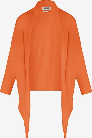 Rainbow Cashmere Knit Cardigan in Orange: front