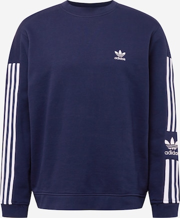 Sweat-shirt 'Adicolor Classics Lock-Up Trefoil' ADIDAS ORIGINALS en bleu : devant