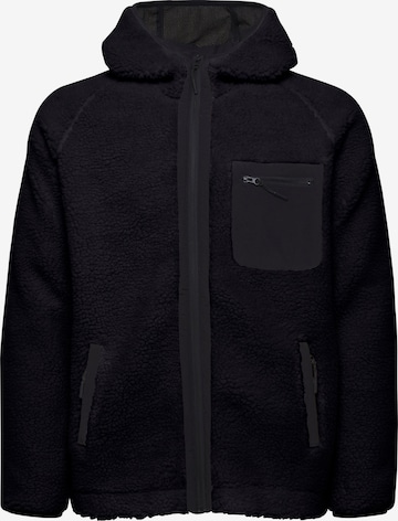 INDICODE JEANS - Chaqueta polar en negro: frente