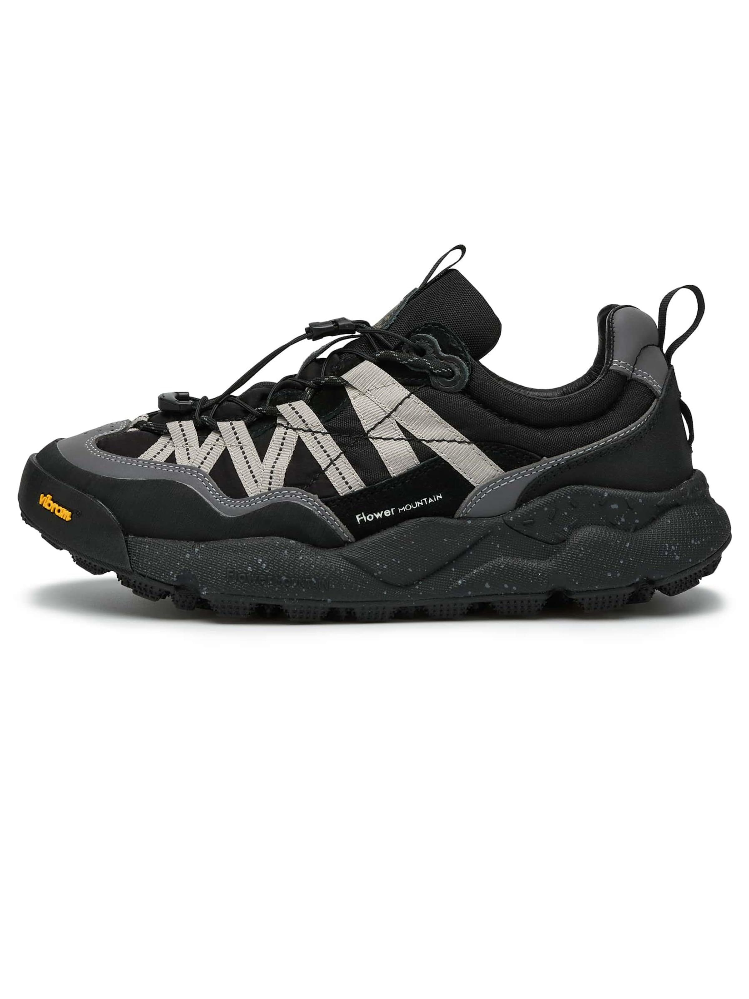 Flower Mountain Platform trainers 'IWANO 2 UNI' in Black: front