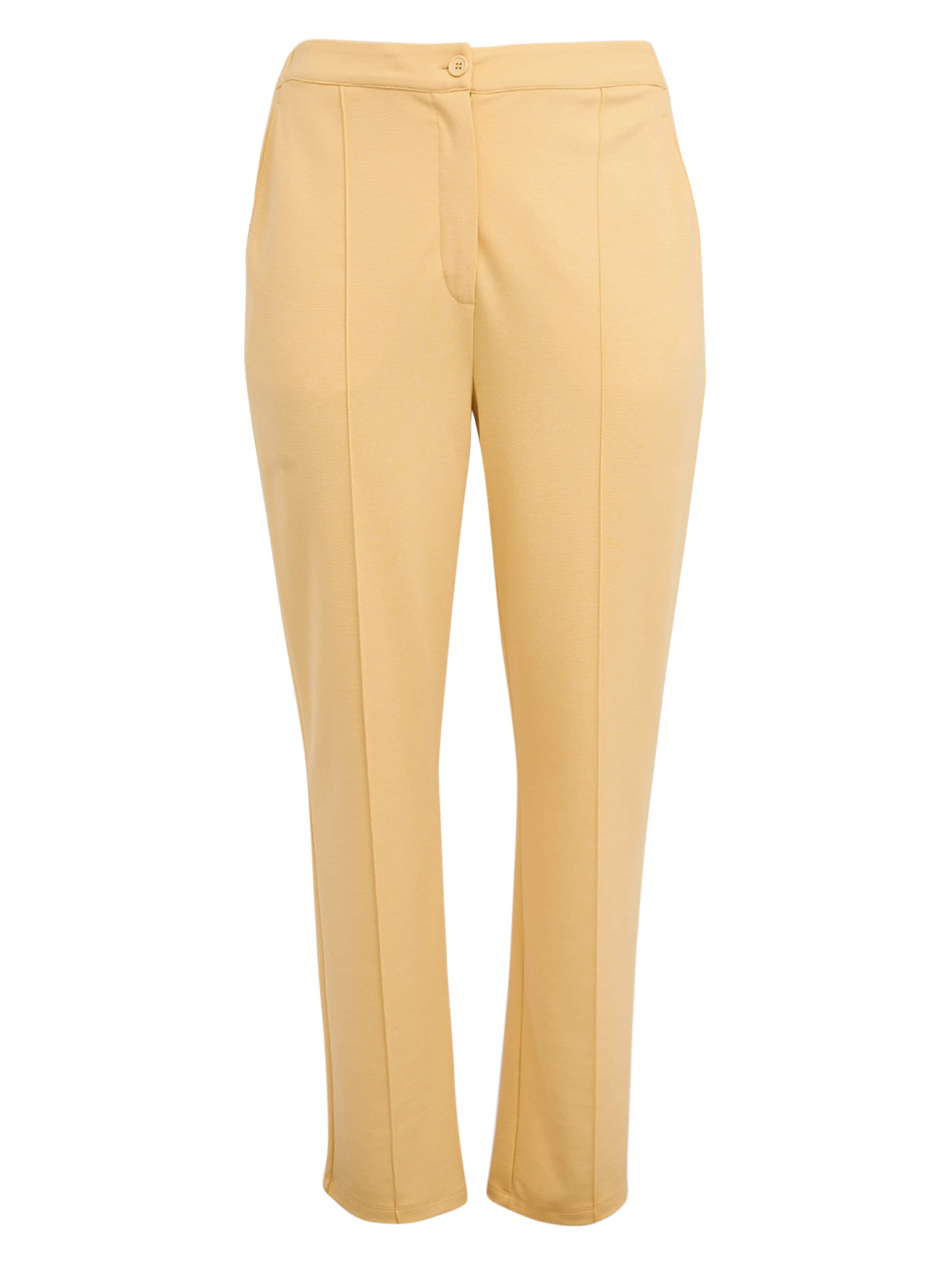 Coupe slim Pantalon YOEK en jaune : devant
