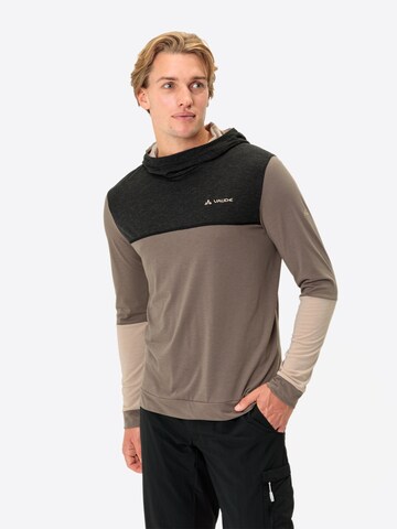 VAUDE Sportsweatshirt 'Qimsa' in Bruin: voorkant