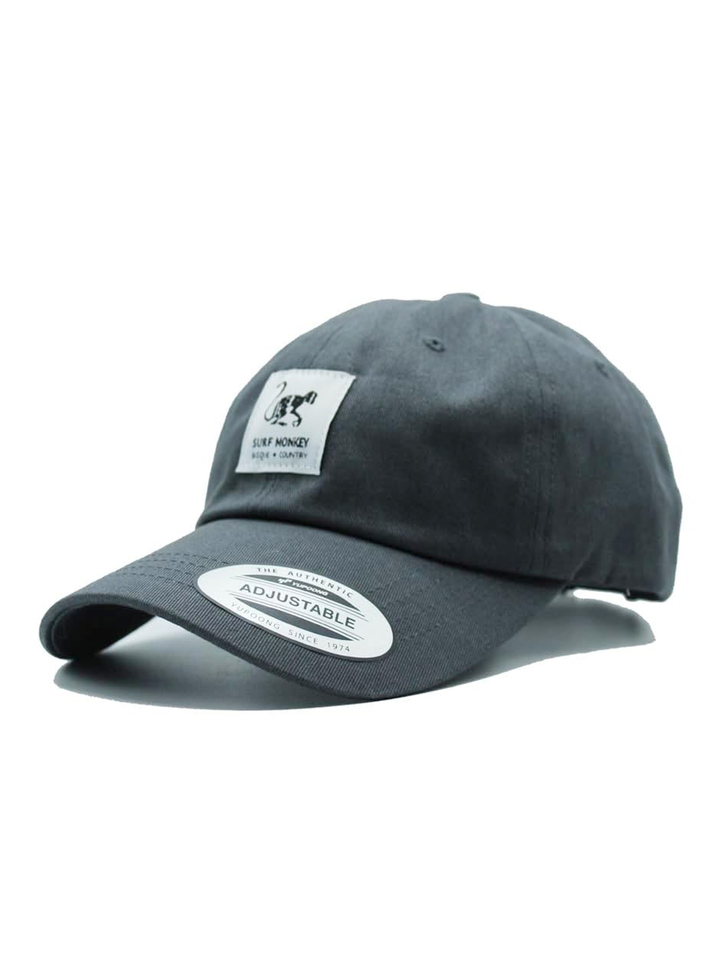 Surf Monkey Athletic Cap in Grey: front