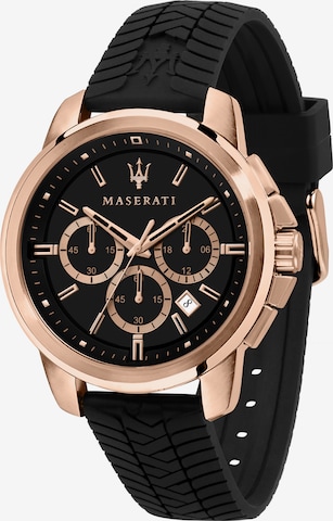 Maserati Uhr in Schwarz: predná strana