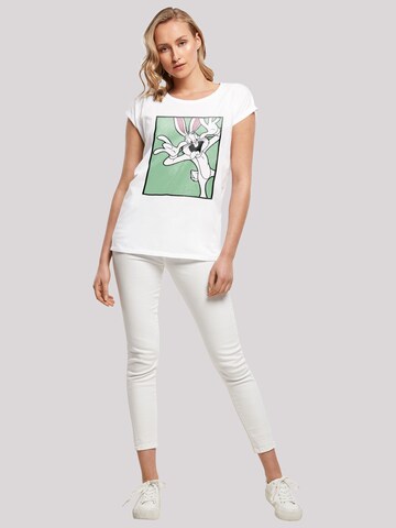 F4NT4STIC T-Shirt 'Looney Tunes Bugs Bunny Funny Face' in Weiß