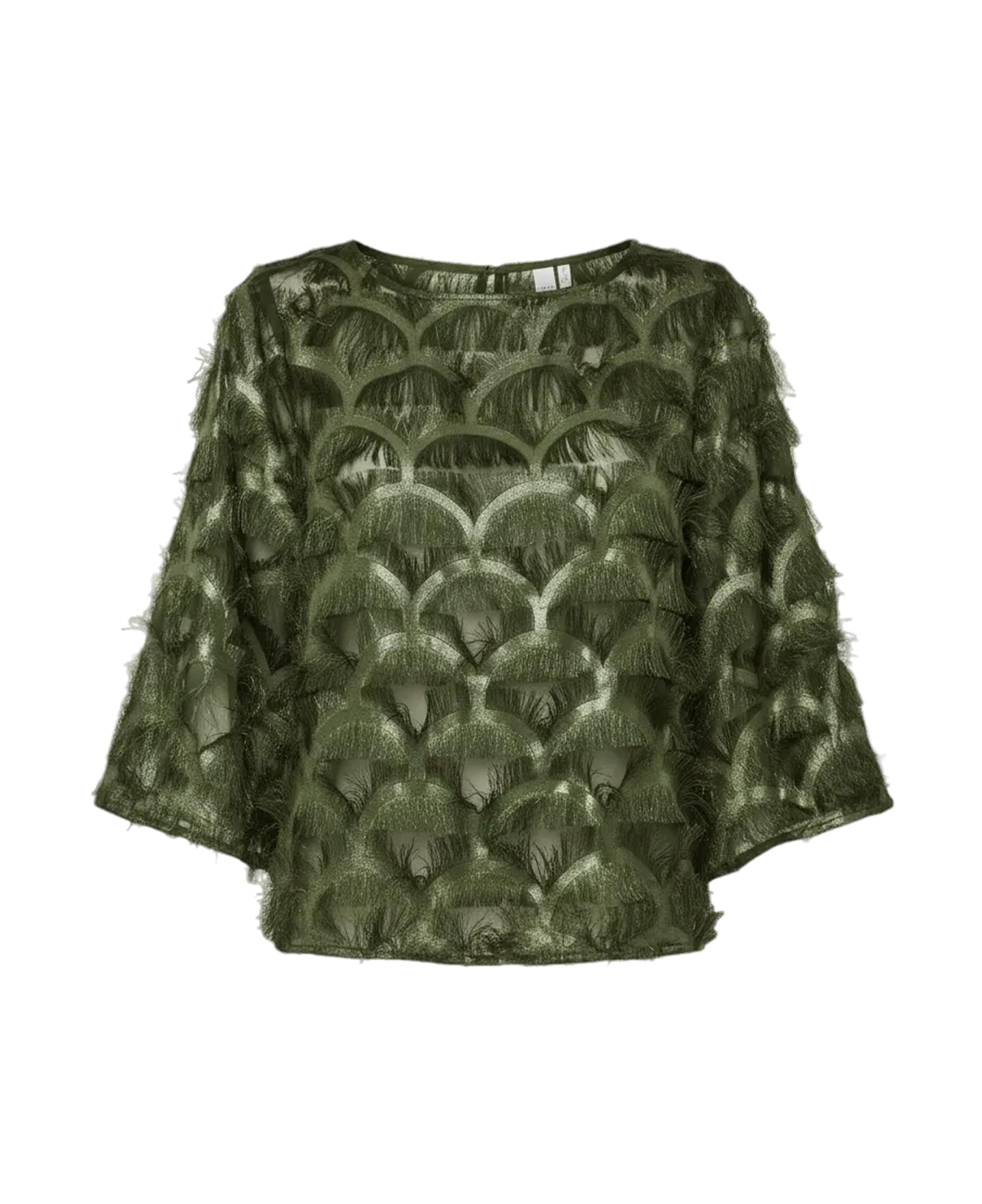 YAS - Blusa 'YASPAZILLA' en verde: frente