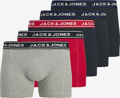 Boxer trumpikės 'JACHector' iš JACK & JONES, spalva – tamsiai mėlyna jūros spalva / margai pilka / raudona, Prekių apžvalga