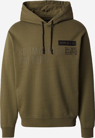 Sweat-shirt REPLAY en vert : devant