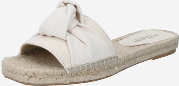 JUTELAUNE Pantoletter i beige: forside